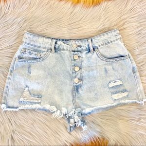 FOREVER 21 Distressed Denim Cut-Offs